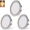 KYOTECH LED Faretto da Incasso 230V Dimmerabile 3000K 55-58MM IP44 3PCS Nichel