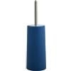 MSV - Scopino per WC - Manico in Acciaio Inox - Design Compatto - Ø36 cm - Blu Scuro - Pratico Accessorio da Bagno - Facile da riporre - Pulizia Efficace e Design Elegante