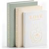 MICHIHOMIE Set di 3 libri decorativi estetici, impilabili, in lino, per tavolino, libreria, ufficio