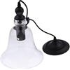 Tubayia - Lampada a sospensione vintage a forma di campana in vetro, E27, per soggiorno, corridoio, cucina, ristorante, bar, decorazione