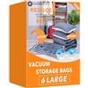 GONGSHI 6 grandi sacchetti sottovuoto salvaspazio, sacchetti a compressione per coperte, trapunte, cuscini, vestiti