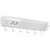 Oktaplex lighting Oktaplex Talin lampada LED sottopensile con 2 prese 50 cm | 1085 lm e 9,7 W, 3000 K bianco caldo su 230 V, due prese integrate e 6 ganci per utensili