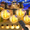 JEYMORKEY Catena luminosa per esterni a LED, 20 m, 33 lampadine, illuminazione | Resistente alle intemperie, dimmerabile, telecomando, giardino, balcone, gazebo, terrazza, feste, esterni, luci per feste