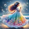BOWETILE 5D Gonna Colorata DIY Diamond Painting Kit Completo, Kit Completo Spiaggia Diamond Painting Per Adulti, Ragazza Diamant Painting Per Adulti, Decorazioni Per Casa 30x30 cm