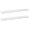 vidaXL Mensole da Parete 2 pz Bianco Lucido 60x9x3 cm