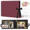 DazSpirit Album Fotografico A5, Scrapbook Fai da Te, 40 Pagine Nere | 20 Fogli Con 6 Pennarelli Metallici E 8 Adesivi Per Foto, Portafoto E Libro Dei Ricordi Per Matrimonio, Viaggio E Compleanno