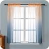 GIRASOLE HOME Coppia Tende Voile Semi Trasparenti Colore Sfumato Giallo e Grigio Tenda per Soggiorno Camera Cameretta Cucina e Interni 2 Pannelli con Tasca 70x138cm