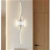 AstrizLamp Applique da Parete LED Interno, Moderna Bianco Lampada da Parete soggiorno Linea Lunga Up Down Lampada a Muro Alluminio 3 Colori Dimmerabili per Camera da Letto Soggiorno Corridoio 100cm