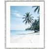 Yizzwtc 8''x10'' Cornice Foto in Metallo Vetro, Cornice Portafoto in Argento con Motivi in Bambù, Montaggio a Parete o Esposizione da Tavolo (Argento, 20 x 25 cm)