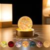 AMFUN Sfera di Cristallo, Lampada Notturna a Sfera con Base a LED, Inciso in Luce Notturna, Decorazione in Cristallo Regali per bambini