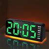 Lafocuse Sveglia Digitale LED con Luce Ambientale, Sveglia da Comodino con Snooze, Luminosità Regolabile, 12/24 Ore, 2 Allarme, Numeri Grandi per Camera da Letto, Scrivania, Soggiorno, Verde