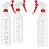 com-four® 3x Flacone spray, spruzzatore per pompa dell'acqua | flacone spruzzo con ugello regolabile - 900ml