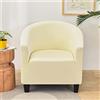 Highdi Copripoltrona 1 Posto Elasticizzato Tinta Unita Chesterfield, Fodere Copripoltrona da Cocktail Universale Lavabile Rimovibile Fodera per Poltrona per Hotel Salotto (Beige)