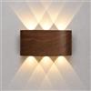 CHEVVY Moderno Lampada da Parete LED, 6W Impermeabile IP65 Applique 3000K