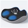 Auoketuo Cuscino Donut in Memory Foam - Cuscino Ortopedico per Sollievo dal Dolore a Coccige, Sciatica, Emorroidi, Gravidanza, Post-Parto e Piaghe da Decubito (Nero)