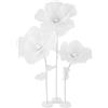 Tapallmy Grandi fiori di carta Fiore di organza gigante a 3 teste con supporto Decorazione di sfondo floreale per giardino Hotel Fotografia Puntelli Matrimonio Bianco