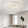 STARRYOL Lampadario soggiorno moderna rotonda da 40cm, Plafoniera soffitto LED bianco naturale 4000K, luce bifacciale lampadario camera da letto per soggiorno, camera da letto, ufficio - 68W, nessun a