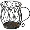 BYYLECL Cestino porta cialde da caffè, in metallo, organizer per snack, per cucina, sala da tè, ufficio o hotel, misura M