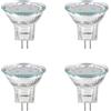 SANSUN MR11 GU4.0 Lampadine LED, 2W (Pari alle Alogene da 20W), G4/GU4/GZ4 Base Lampada LED, 200lm, 12V AC/DC, Luce Bianca Calda 3000 K, Lampadine LED (4 Pezzi)