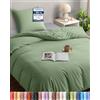 Utopia Bedding Copripiumino Singolo 135x200 cm, Verde Salvia