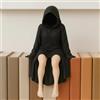 Generic Statua gotica della regina in resina, elegante scultura seduta, decorazione 3D spettrale per libreria, giardino, decorazioni per la casa