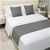 TANYAZ Runner Da Letto E Set Di Cuscini Coordinati, Sciarpe Moderne Per Copriletto Sciarpe A Tinta Unita Biancheria Da Letto Morbida Decorazione Domestica Hotel Asciugamano Da Letto Di Lusso Protezione ( Col
