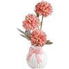 Generic Vaso Rosa con Vaso in Ceramica a Forma di Floreale per