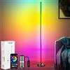NIKYJM Lampada da Terra LED, 145cm Lampada RGB da Terra Piantana Lampada da Terra con Telecomando e Bluetooth APP 16 Milioni Colori e 300 Modalità Musica Sincronizzazione e Timer, DIY Modalità