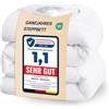 WAVVE Piumino Quattro 4 Stagioni Letto Singolo 155 x 220 - Piumone Autunnale Invernale 155x220 - Trapunta 220x155, Microfibra Sintetica, Caldo, Morbido, Bianco