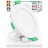 Bojim Faretti a LED Soffitto da Incasso per Cartongesso 4W Foro 55mm - 68mm, IP44 Luce Calda Naturale Fredda per Bagno Cucina Scale Salotto e Cameretta 10 Pezzi