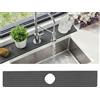 Xummi Pietra assorbente d'acqua per lavello, sottopentola in pietra per rubinetto, pietra asciugatutto da cucina, pietra di diatomea ad asciugatura rapida per vassoio da cucina e bagno (Grigio scuro, 60x10