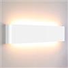 Lightess 18W Applique da Parete Interno Lampada 40cm Bianco Caldo | Lampada da Parete Moderna LED 18W, Alluminio 40x8x3cm, Bianco,per Soggiorno Scale Corridoio Portico