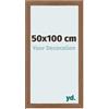 yd. Cornice 50x100 cm Rovere Rustico - Cornice in MDF Mura | Your Decoration, Vetro acrilico antiriflesso, Montaggio a parete, Adatta per foto, poster o puzzle, Made in Holland