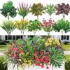 Dremisland 20 Pezzi Piante Artificiali Esterne Fiori Finti Artificiale Arbusti Ramo | Dremisland Resistente ai Raggi UV Bouquet di Pianta Finta Mazzi Artificiali per Finestra Giardino Fioriera Sospesa Balcone