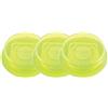 silikomart | Set Coperchi in Silicone CAPFLEX S, Confezione da 3 Coperchi Trasparenti, Colore Verde, Smart In The Kitchen, Ø 40 mm, Made in Italy