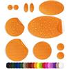 aZengear Toppe di Riparazione per Piumino, Tenda, 11 Pz, Impermeabili, Arancio Oro | 30+ colori, nylon poliestere autoadesivo, resiste a strappi, caldo, freddo, pretagliate, sacco a pelo, PVC, senza cucire