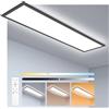 Oraymin Plafoniera LED Dimmerabile 120x30cm con Telecomando, 40W 4400LM, Pannello LED Soffitto, Funzione di Memoria, Nero, per Uffici, Salotti, Cucine, Camere da Letto, Garage