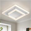 Qamra Plafoniera Led Soffitto LED, Plafoniera Soffitto in Acrilico Bianca da 20 cm, Plafoniere Quadrate per Soggiorno, Camera da Letto, Ccorridoio, Cucina e Sala da Pranzo