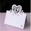 Blausky 20 pezzi segnaposto cuore d'amore tagliati al laser, bigliettini segnaposto, bigliettini pieghevoli per matrimonio, compleanno, cresima, comunione, battesimo, festa, decorazione da tavolo, 9 x 12 cm