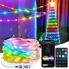 Anyingkai Luci di Natale Smart Corda di Fata LED,20m 200 LED Catena Luminosa RGB,Luci Albero di Natale Smart Colore,Telecomando e Controllo APP Luci Natale Esterno per Feste,Giardino,Camere da Letto