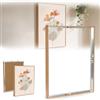 BORDRISE Cornice Flottante, 40x50 cm Alluminio Cornice per Tele Montaggio Senza Trapano Facilmente Rimovibile per Sostituire l'Opera per Tele su TelaioCornice per opere D'arte Riempimento (B)