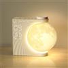 INSSISAIN Lampada da Luna con Sveglia Luminosa, LED a 8 Colori, Macchina Sonora con Luce Notturna, Doppio Allarme, Funzione Snooze, 10 Suoni della Natura