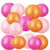 VLEDARLING 15 pezzi Lanterne di Carta Colorate Rotonde, Lampione di Carta | Lanterna di Carta Rotonde da Appendere, Lanterne Cinesi da Decorazione di Matrimonio, Compleanno, Feste, Festival a Soffitto