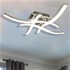 Sweier Plafoniera a LED, 28W Lampada Soffitto, Bianco Freddo 6000K, lampadario a LED Moderno, 2800 LM, design curvo a forma di onda, adatta per soggiorni, camere da letto, cucine, corridoi
