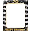 Andiker Cornice gonfiabile, Nero oro Happy Birthday Photo Booth Requisiti per donne uomini 70° compleanno Festa Decorazione (Nero oro, 70)