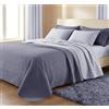 Cieffepi Home Collections MILEY Trapuntino Copriletto Trapuntato double face per letto singolo e matrimoniale (Grigio/Perla, Matrimoniale)