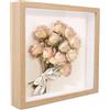 HFDONGL Cornice portafoto con profondità 20 x 20 cm, cornice 3D per bouquet di nozze e decorazioni fai da te (colore legno)