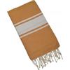Pawakabano Fouta, asciugamano per hammam, asciugamano da sauna, asciugamano in cotone, ca. 200 x 100 cm (senape)