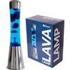Fisura, Lampada lavica grande, Magma con liquido | Lampada lavica originale, 40 cm D- Blu chiaro/scuro