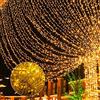 Ikodm Catena luminosa a LED per esterni, con funzione di memoria e 8 modalità, catena luminosa per esterni e interni (30M-300 LED, bianco caldo)